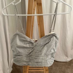 Free people striped tank top. Straps can come off.